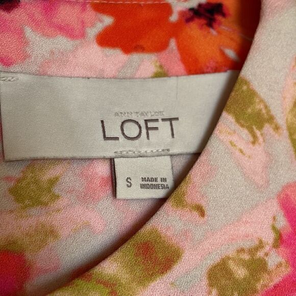 LOFT Floral Tank Blouse Size S - Picture 9 of 10